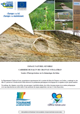 ESPACE NATUREL SENSIBLE -  Carrière de falun de Channay-sur-Lathan