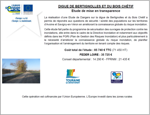 DIGUE DE BERTIGNOLLES ET DU BOIS CHETIF - Etude de mise en transparence